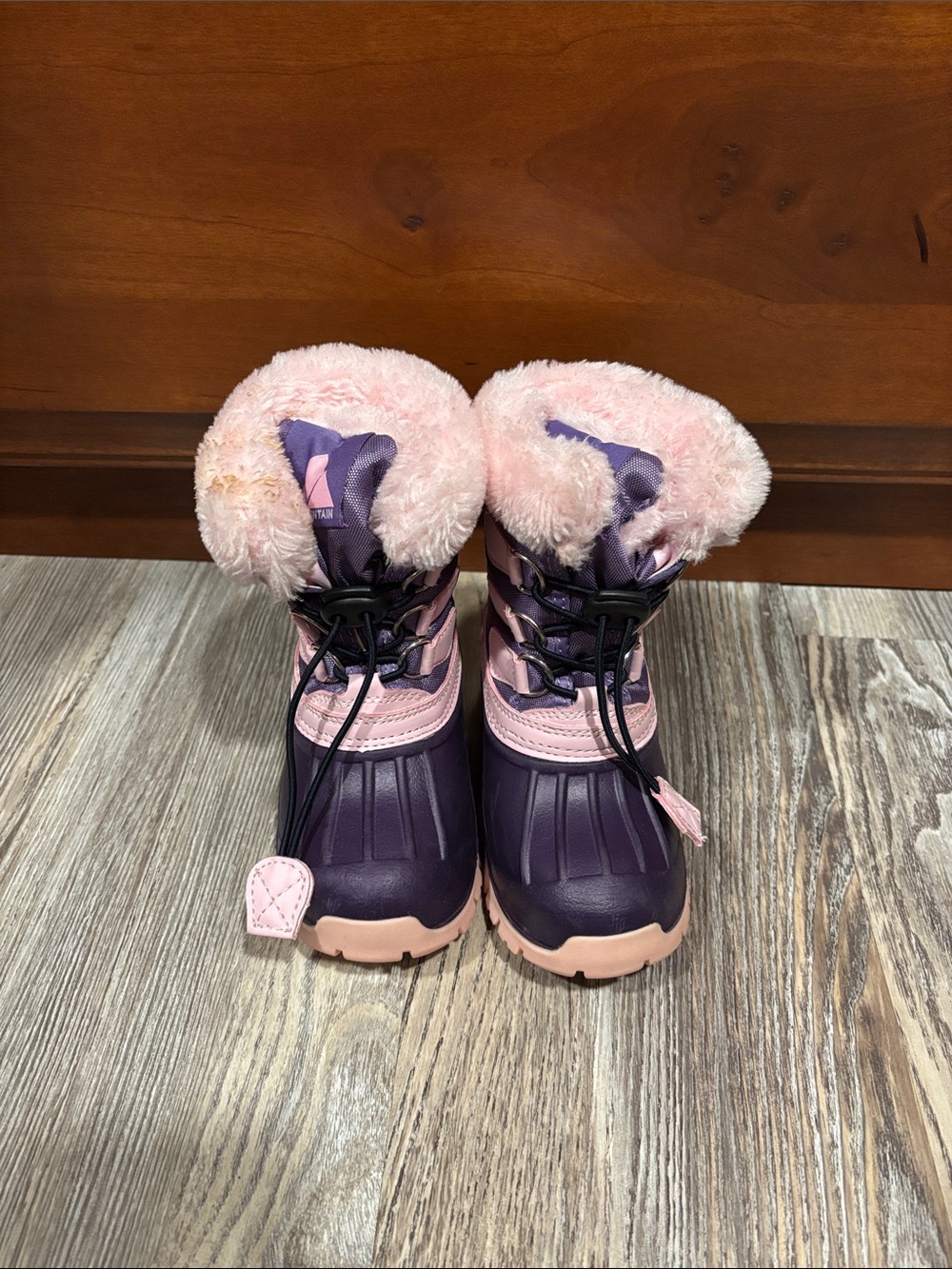 Kids Pink & Purple Winter Snow Boots